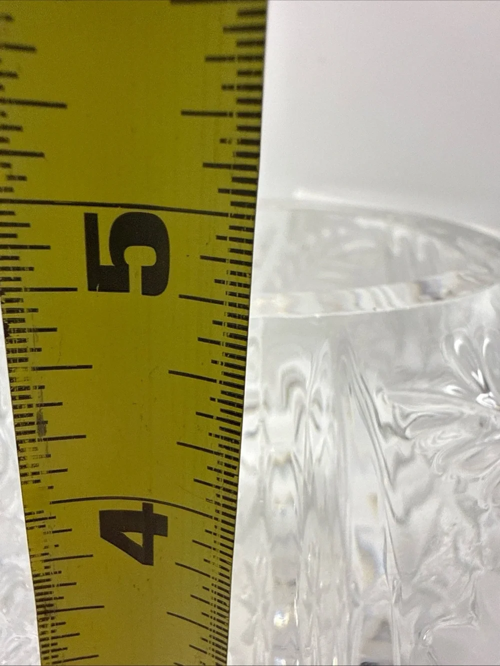 Vintage Frosted Daisy & Fern Crystal Rose Bowl Vase 5” Botanical Grandmacore